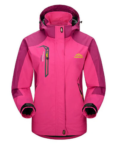 Women’s Outdoor Hooded Jacket – Adjustable Fit, Zip Closure, Pockets, Windproof