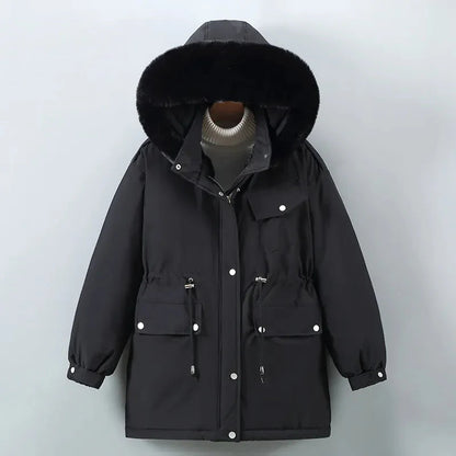 Women’s Plush Lined Winter Parka – Fall-to-Winter Hooded Outerwear Layer