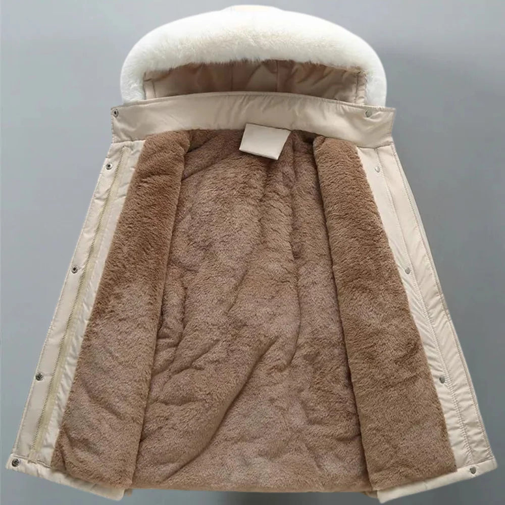 Women’s Plush Lined Winter Parka – Fall-to-Winter Hooded Outerwear Layer