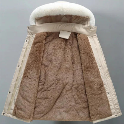 Women’s Plush Lined Winter Parka – Fall-to-Winter Hooded Outerwear Layer