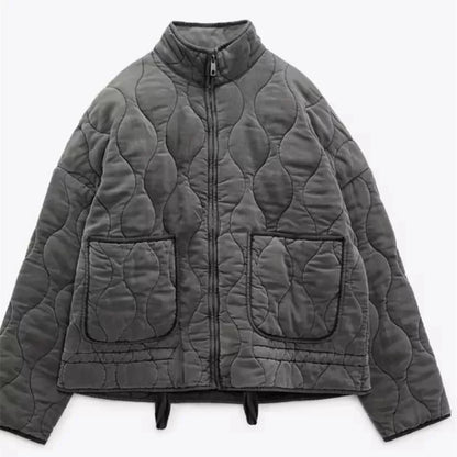 Women’s Quilted Jacket – Fall Outerwear in Lightweight Padded Fabric