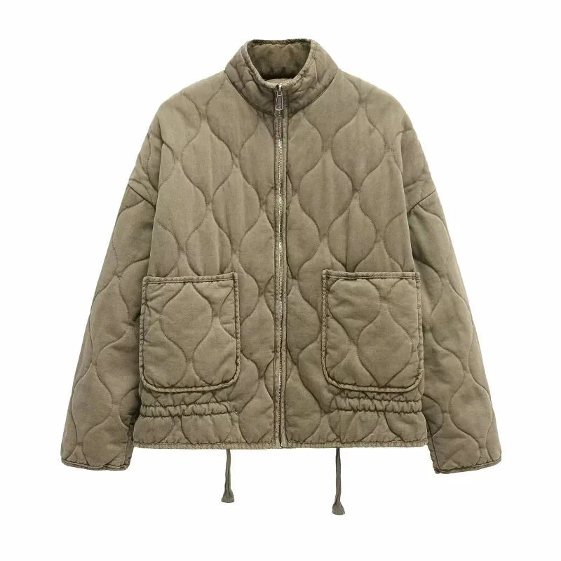 Women’s Quilted Jacket – Fall Outerwear in Lightweight Padded Fabric