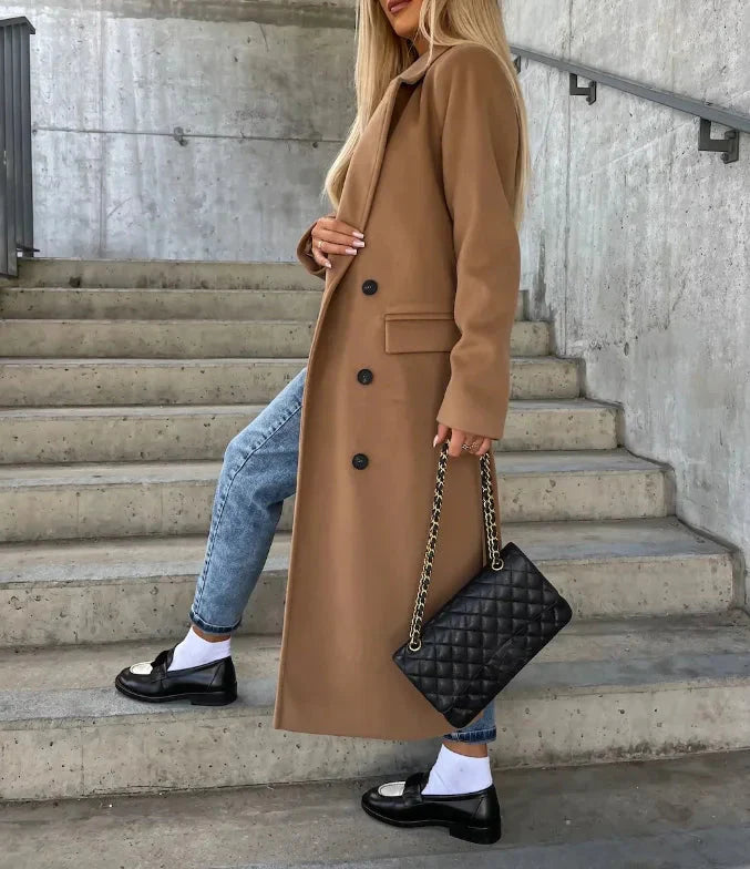 Double-Breasted Wool Coat