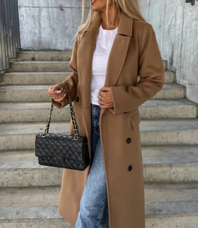 Double-Breasted Wool Coat