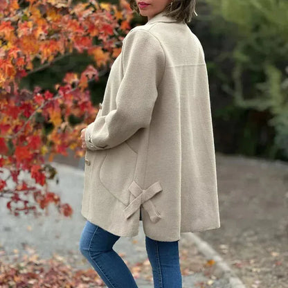 Wool Blend Button Coat