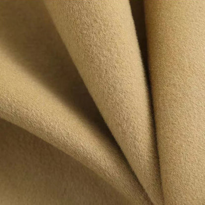 Wool Blend Short Coat With Pearl Button Closures
