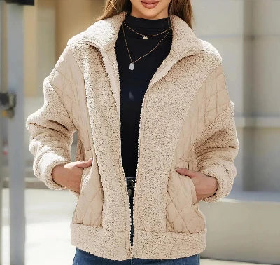Panelled Zip Front Jacket