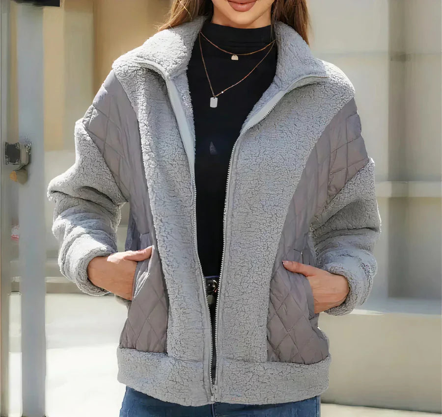 Panelled Zip Front Jacket