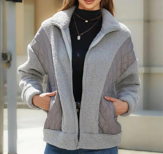 Panelled Zip Front Jacket
