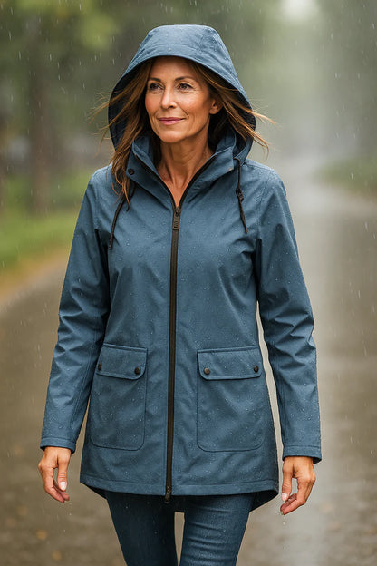 Hooded Zip Front Jacket