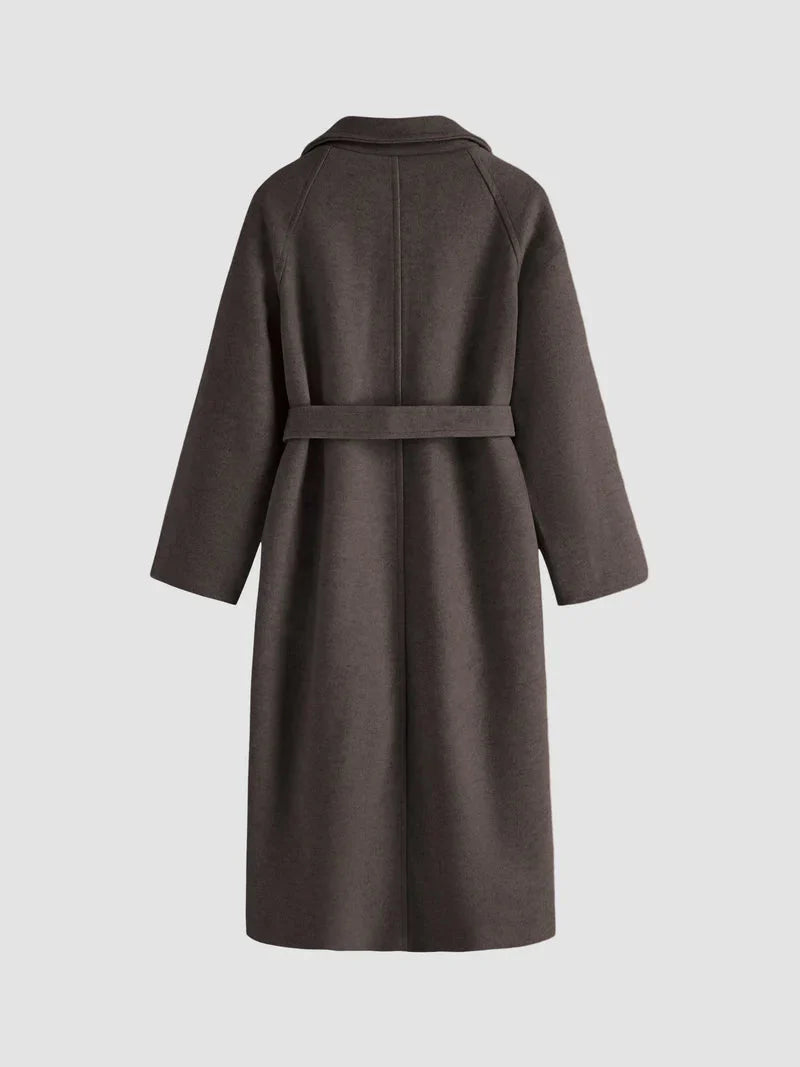 Belted Long Coat For Fall