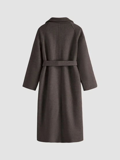 Belted Long Coat For Fall