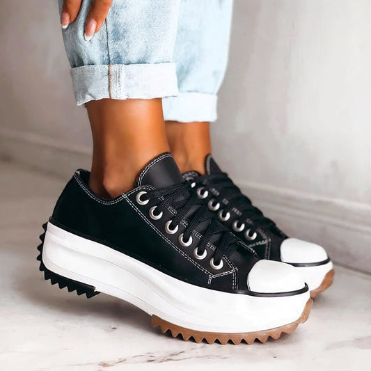 Lug Sole Low-Top Platform Sneakers
