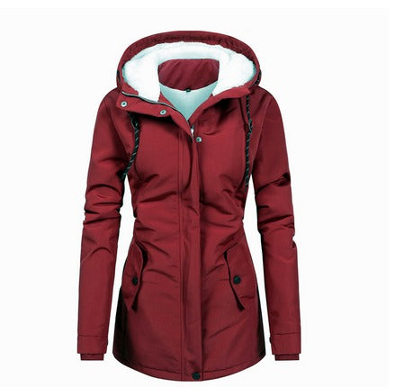 Fall Fleece-Lined Hooded Jacket