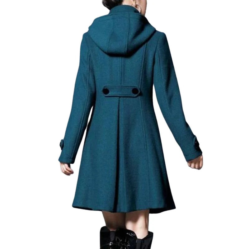 Wool Blend Double-Breasted Coat