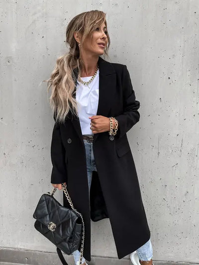Structured Double-Breasted Overcoat