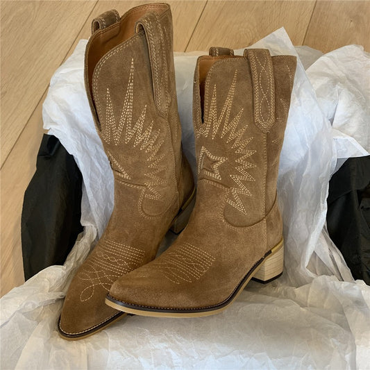 Fall Metallic Western Boots