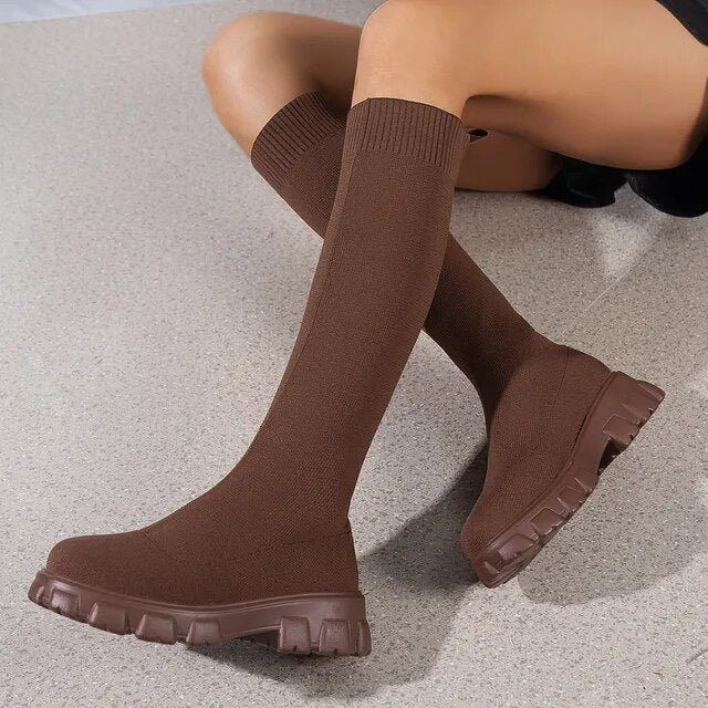Knee-High Sock Boots