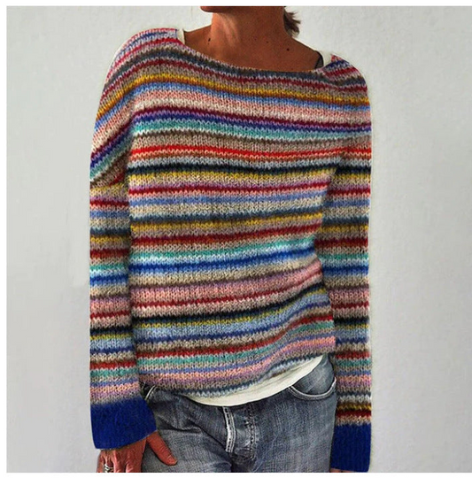 Fall Multicolor Pattern Sweater