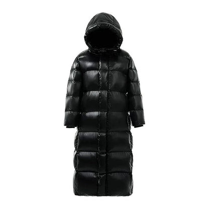 Long Hooded Puffer Coat For Fall