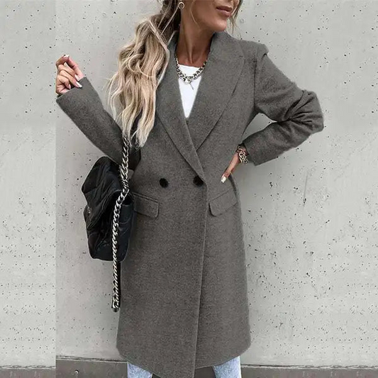 Structured Double-Breasted Overcoat