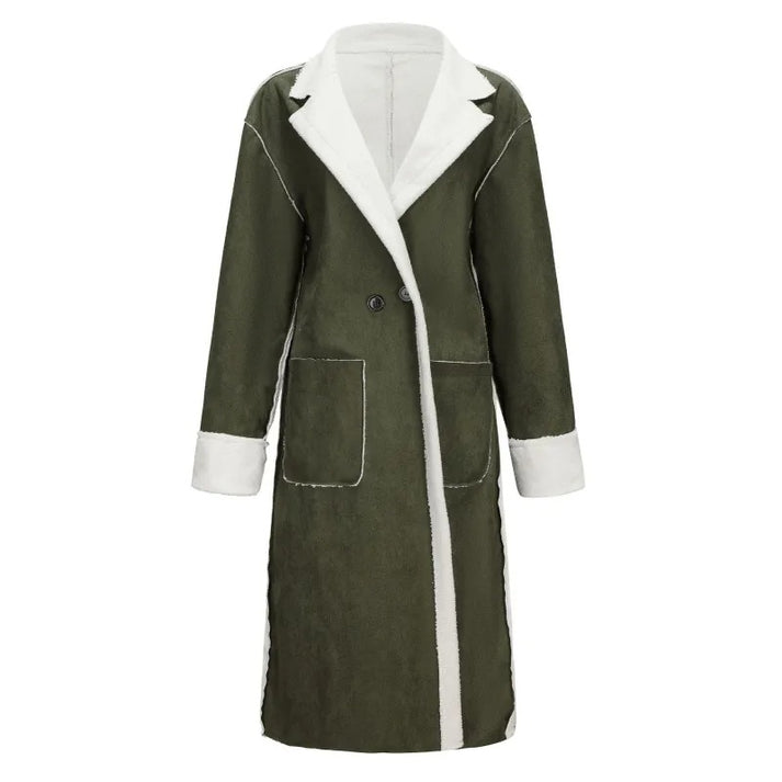 Shearling-Lined Belted Coat For Fall