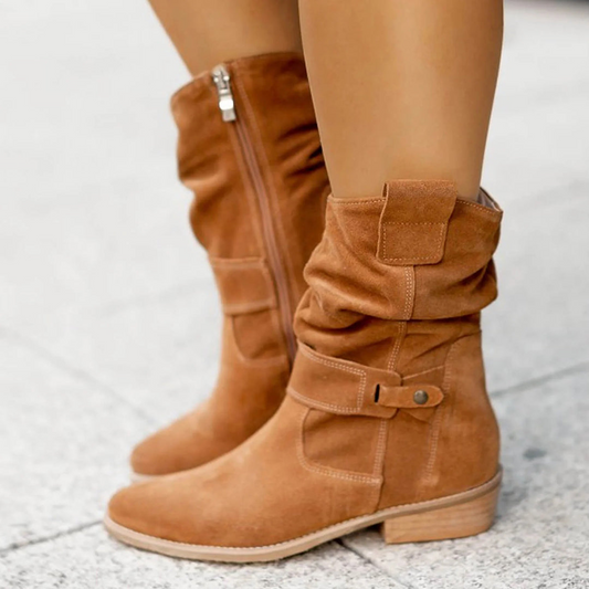 Slouch Strap Mid Boots
