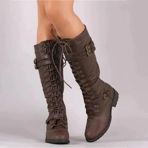 Fall Lace-Up Riding Boots