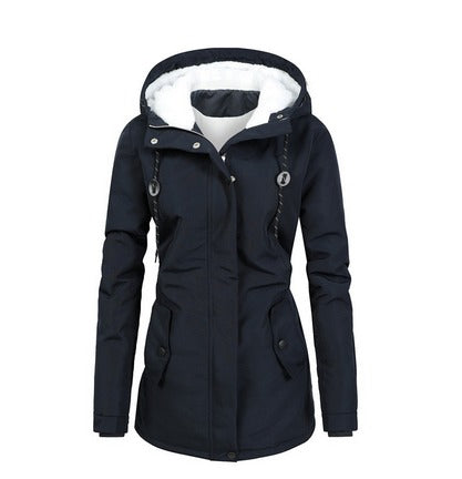 Fall Fleece-Lined Hooded Jacket