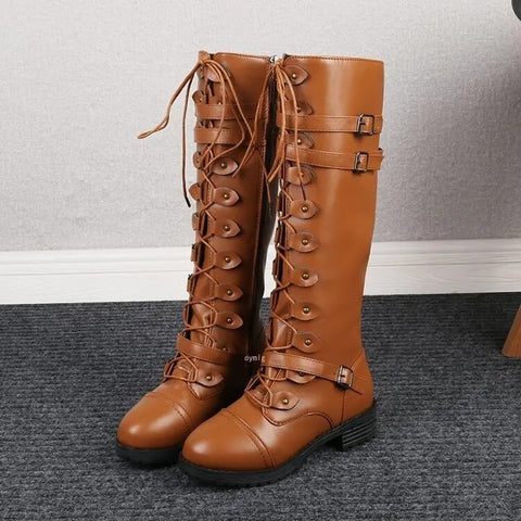 Fall Lace-Up Riding Boots