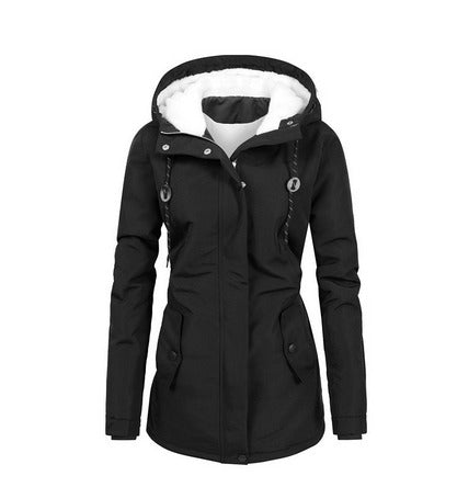 Fall Fleece-Lined Hooded Jacket