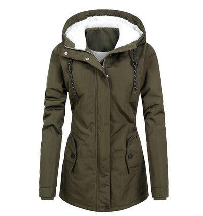 Fall Fleece-Lined Hooded Jacket