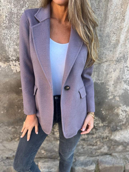 Elise™ – Classic One-Button Blazer