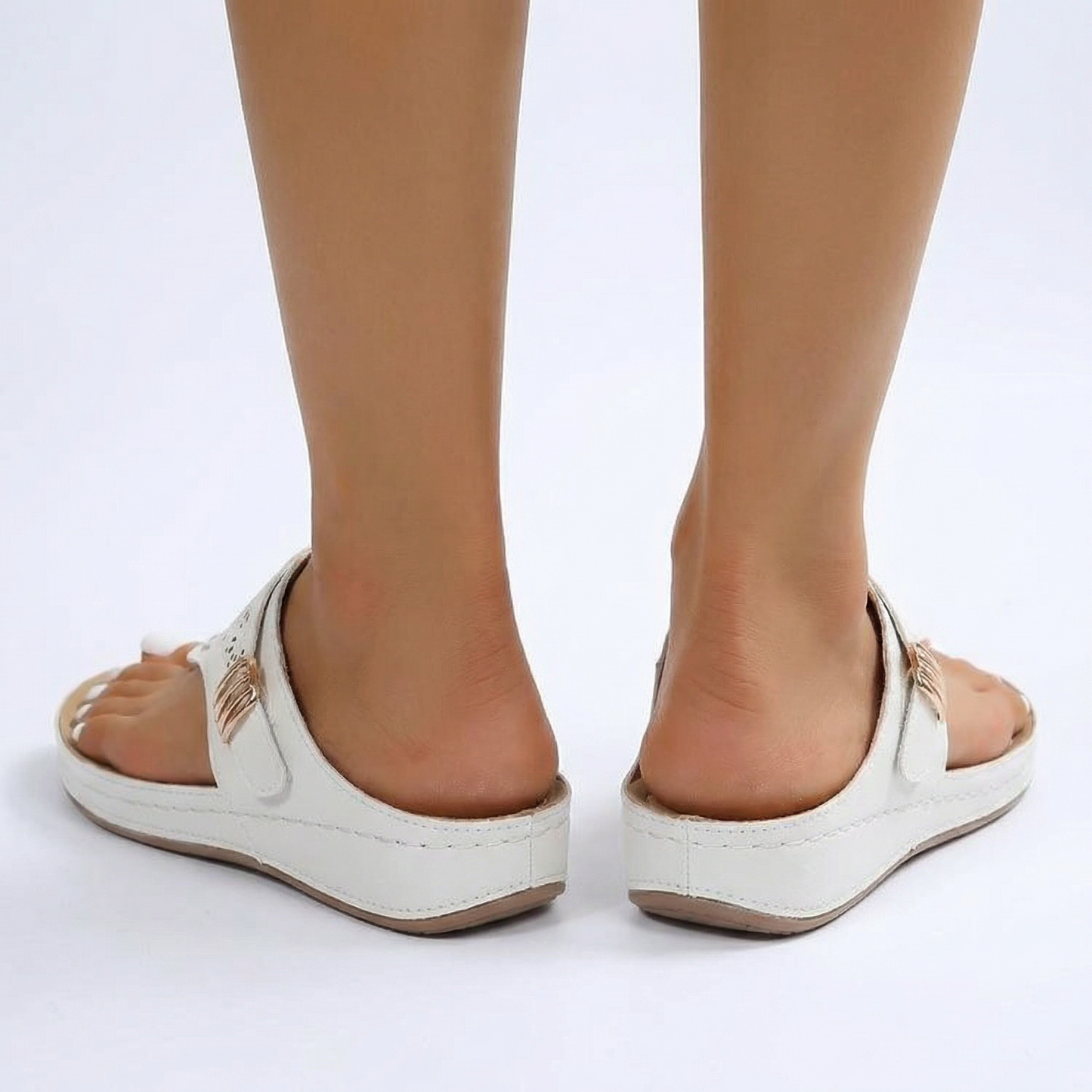 Orthopedic Support Sandals - Deep Heel Cradle, Arch Support, Shock-Absorbing Sole