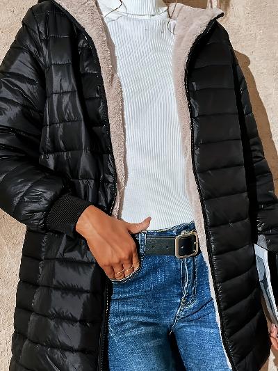 Quilted Hooded Jacket With Lining