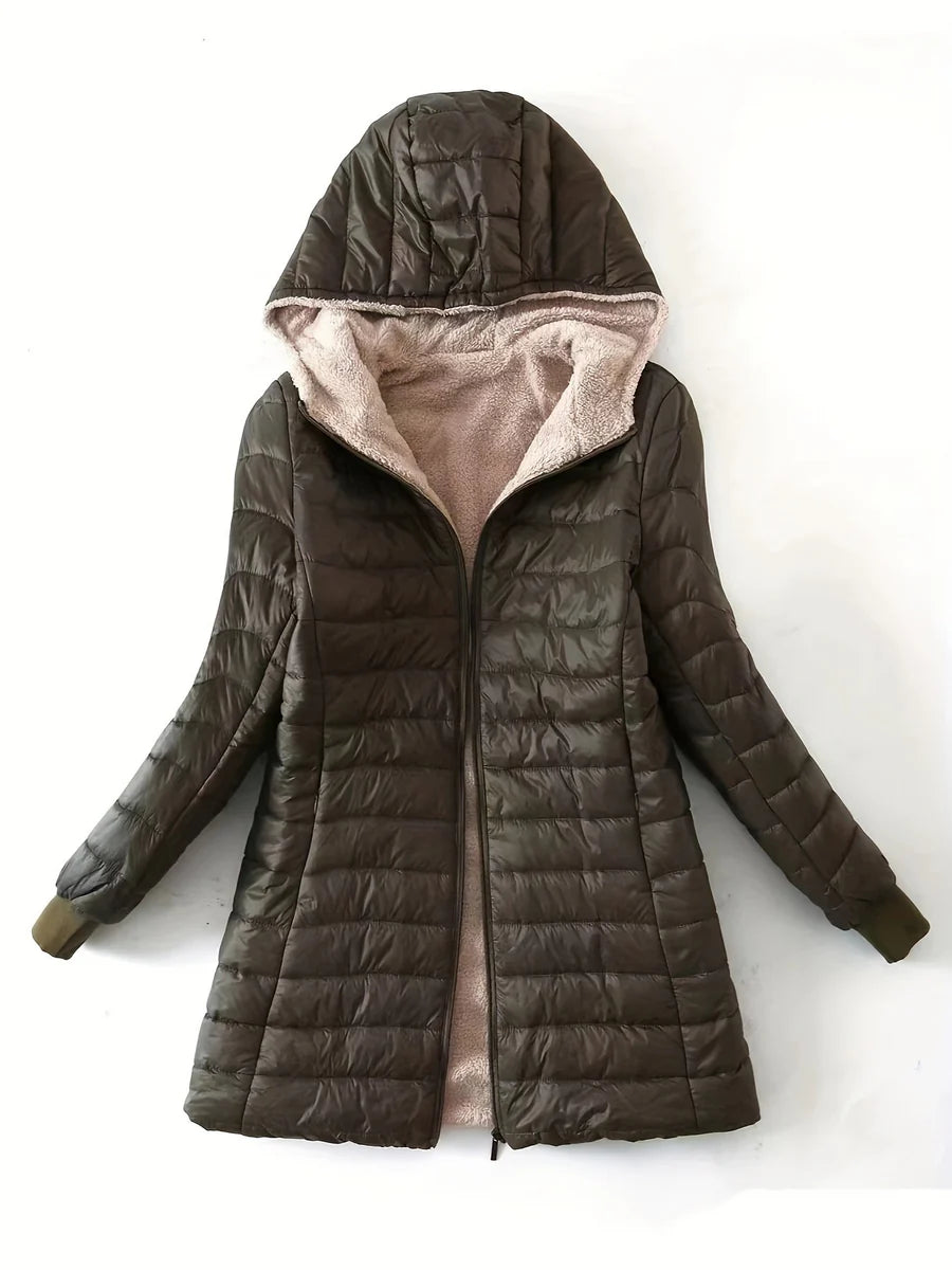 Quilted Hooded Jacket With Lining