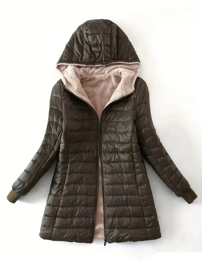 Quilted Hooded Jacket With Lining