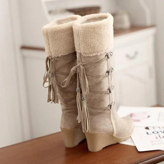 Wedge Knee-High Boots