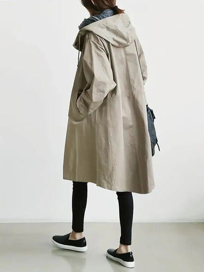 Fall Hooded Long Coat