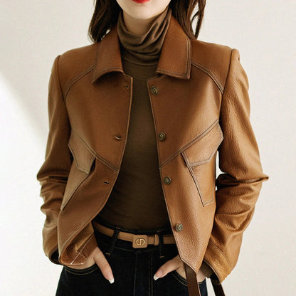 Fall Structured Leather Jacket