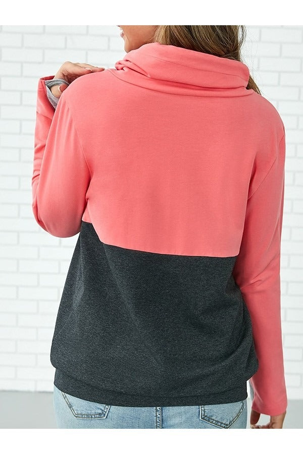Fall Two-Tone Cowl Hoodie