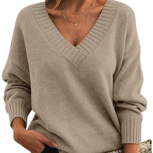 Fall Deep V-Neck Sweater