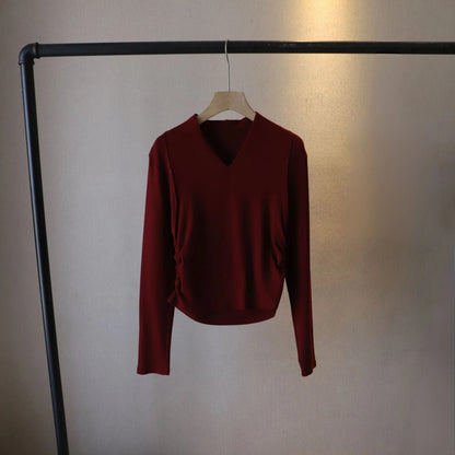 V-Neck Long-Sleeve Top