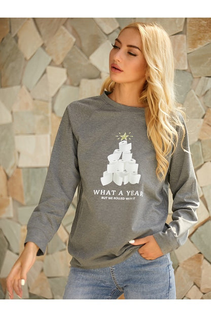 Fall Graphic Print Sweatshirt