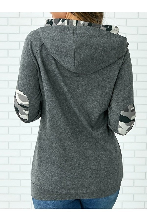 Fall Camouflage Accent Hoodie