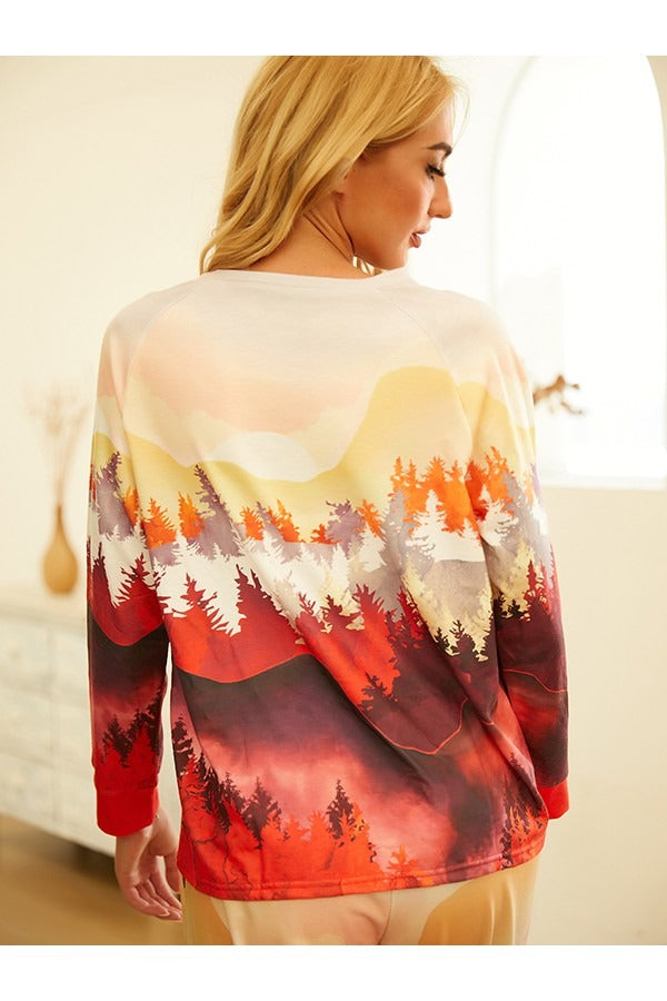 Fall Sunset Forest Sweatshirt