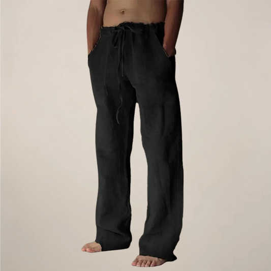 Men’s Relaxed Fit Wide-Leg Pants - Minimalist Design, Comfortable Fit
