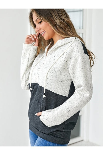 Fall Speckled Zip Hoodie