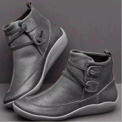 Fall Buckle Strap Ankle Boots