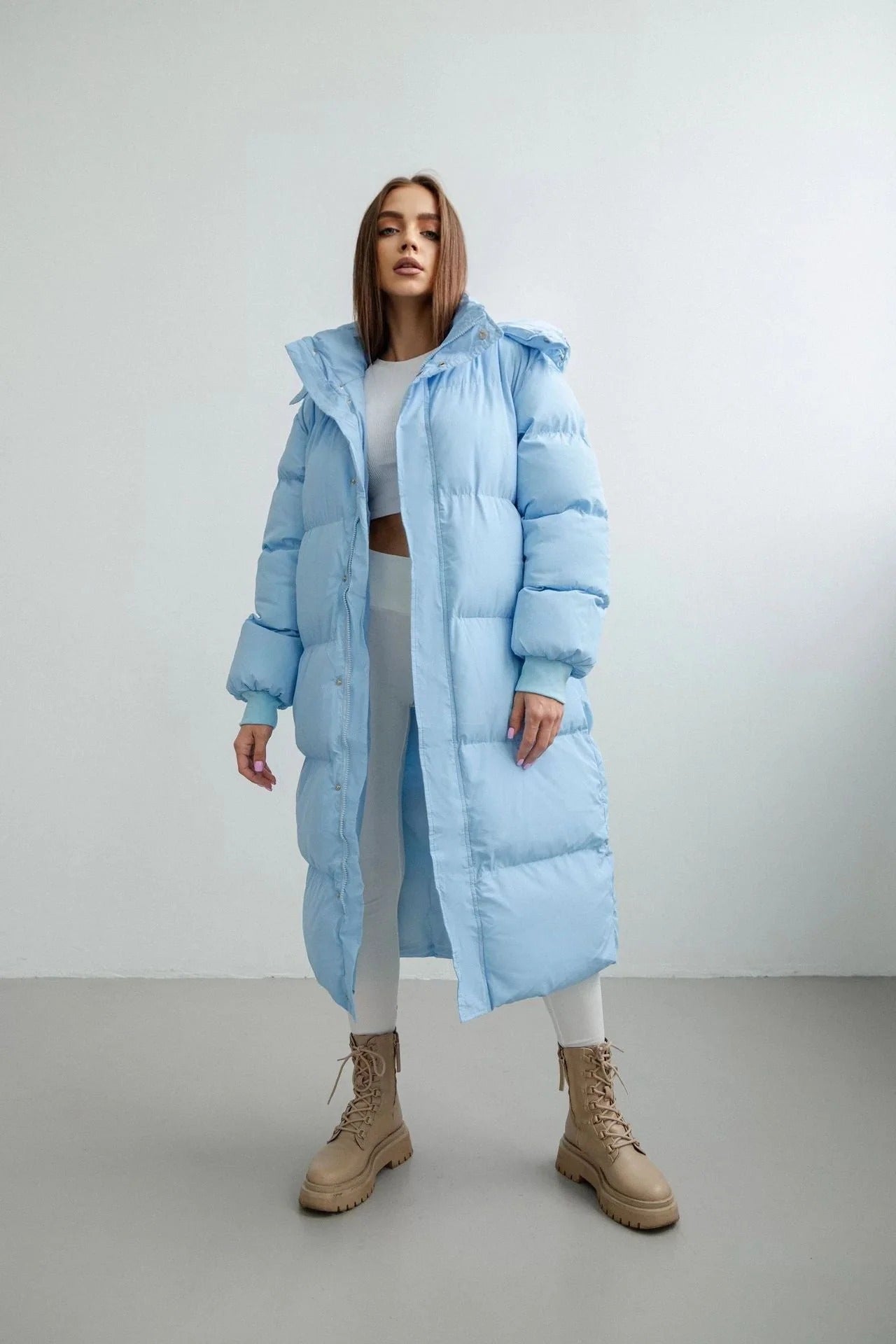 Longline Puffer Coat For Fall